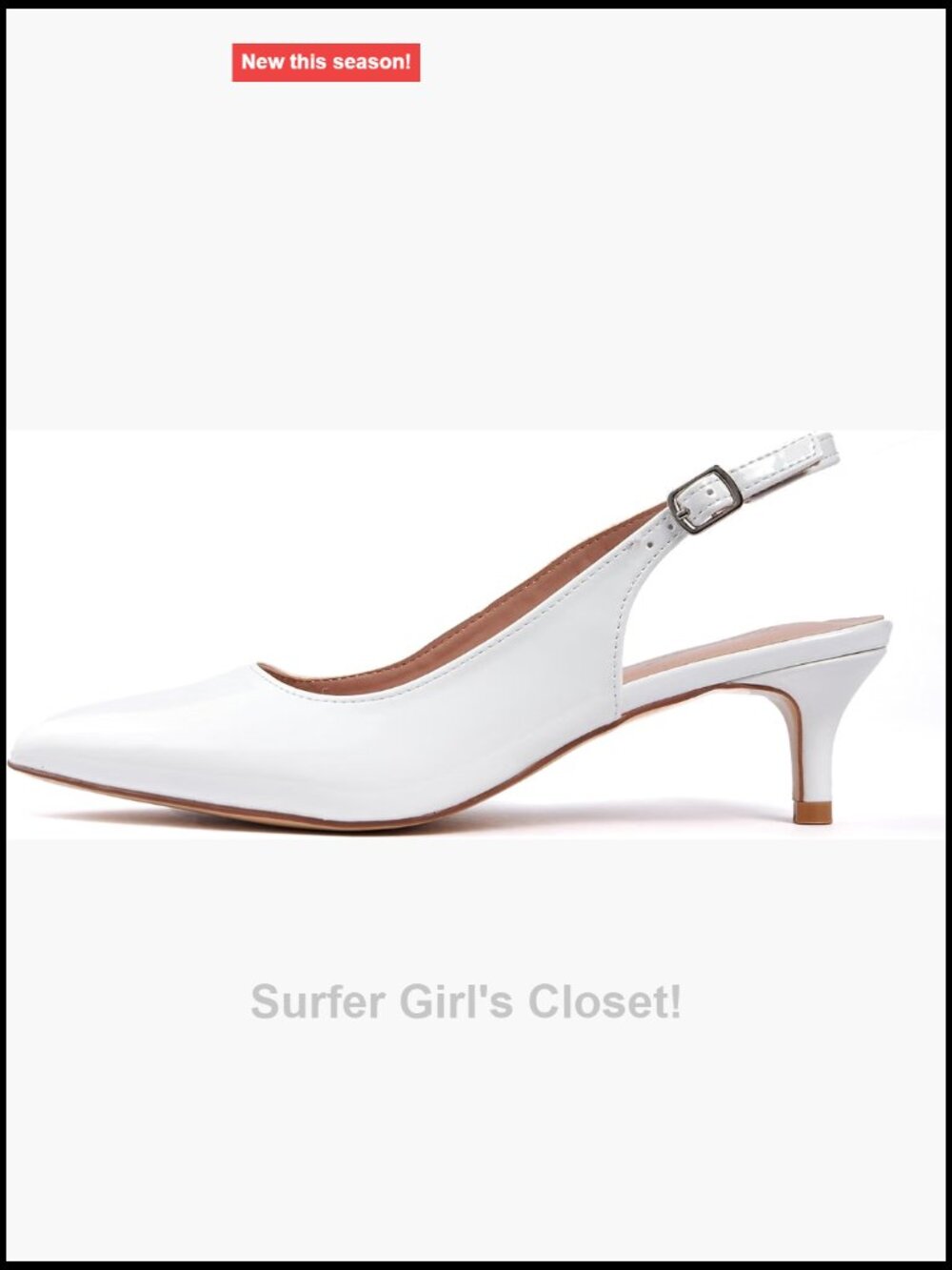 Women's Kitten Heels Slingback Pumps Pointed Toe Low Heel Dress Shoes